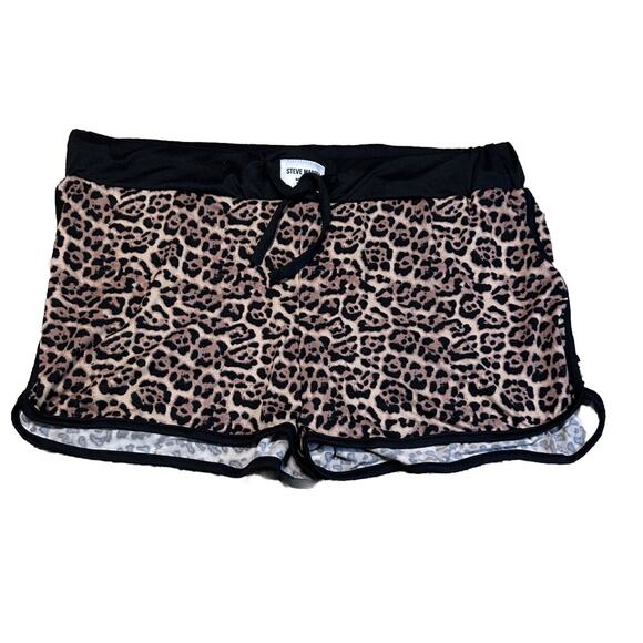 Steve Madden Leopard Print Sleep Comfy Shorts Super Soft Size XL - Picture 1 of 8